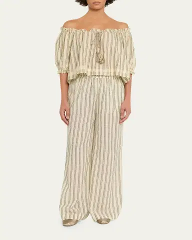 Ulla Johnson Josephine Stripe Coverup Pants | Thumbnail 2 Ulla Johnson Josephine Stripe Coverup Pants | Thumbnail 2