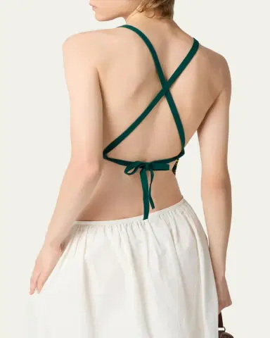 Miu Miu Striped Knit Strappy Backless Tank Top | Thumbnail 3 Miu Miu Striped Knit Strappy Backless Tank Top | Thumbnail 3