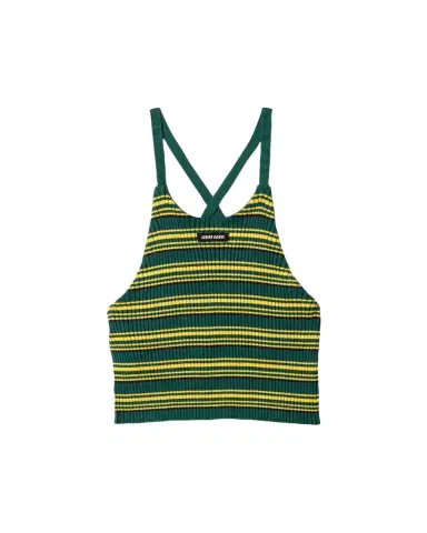 Miu Miu Striped Knit Strappy Backless Tank Top | Thumbnail 1 Miu Miu Striped Knit Strappy Backless Tank Top | Thumbnail 1