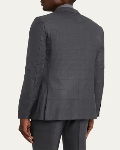Zegna Men's Tonal Plaid 15milmil15 Wool Suit | Thumbnail 5 Zegna Men's Tonal Plaid 15milmil15 Wool Suit | Thumbnail 5
