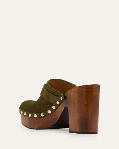 Gucci Marmont GG Suede Platform Clogs | Thumbnail 4