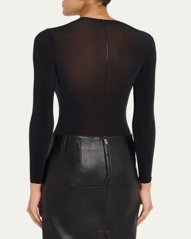 Wolford Crystal String Buenos Aires Long-Sleeve Bodysuit | Thumbnail 3
