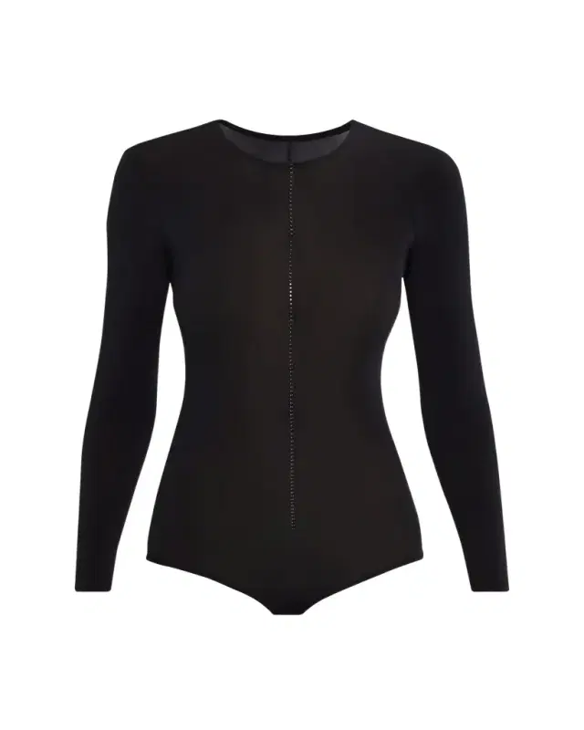 Wolford Crystal String Buenos Aires Long-Sleeve Bodysuit