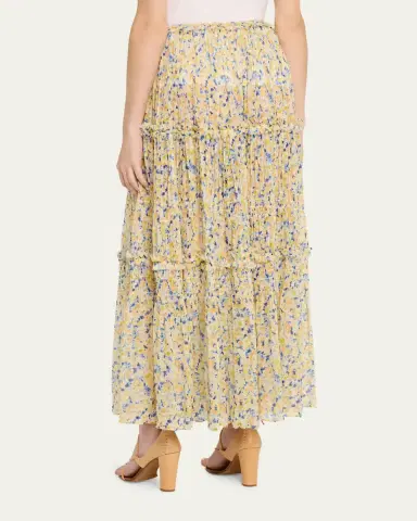 Ulla Johnson Virginie Floral Silk Chiffon Midi Skirt | Thumbnail 3 Ulla Johnson Virginie Floral Silk Chiffon Midi Skirt | Thumbnail 3
