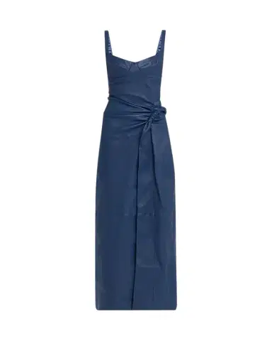 Simkhai Lyle Draped Leather Dress | Thumbnail 1 Simkhai Lyle Draped Leather Dress | Thumbnail 1