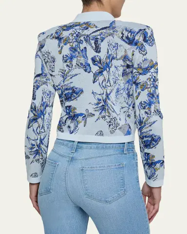 L'Agence Western Toile Osiris Jacquard Cardigan | Thumbnail 3 L'Agence Western Toile Osiris Jacquard Cardigan | Thumbnail 3