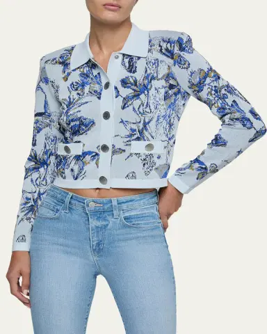 L'Agence Western Toile Osiris Jacquard Cardigan | Thumbnail 5 L'Agence Western Toile Osiris Jacquard Cardigan | Thumbnail 5
