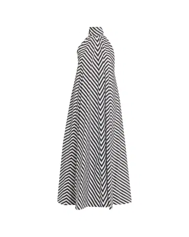 Ralph Lauren Collection Piper Striped Silk-Blend Evening Dress | Thumbnail 1 Ralph Lauren Collection Piper Striped Silk-Blend Evening Dress | Thumbnail 1