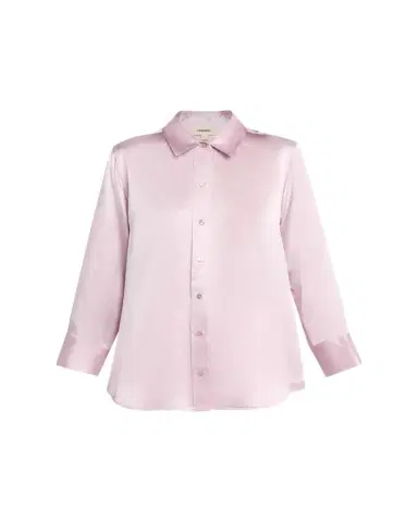 L'Agence Dani Silk Satin 3/4-Sleeve Button-Down Blouse | Thumbnail 1