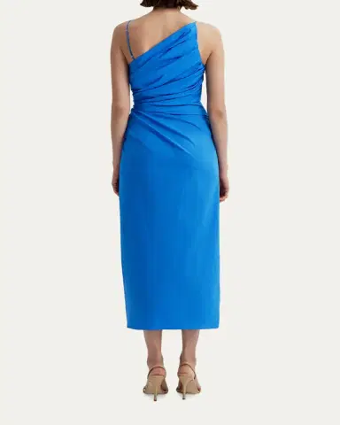 A.L.C. Juno Ruched One-Shoulder Midi Dress | Thumbnail 3