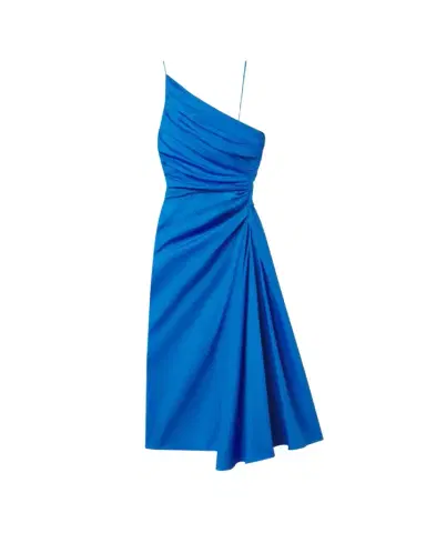 A.L.C. Juno Ruched One-Shoulder Midi Dress | Thumbnail 1
