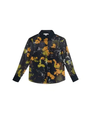 Jason Wu Collection Shadow Floral Crepe De Chine Button-Down Shirt | Thumbnail 1 Jason Wu Collection Shadow Floral Crepe De Chine Button-Down Shirt | Thumbnail 1