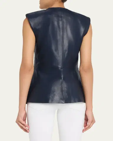 Veronica Beard Tamara Leather Vest | Thumbnail 3 Veronica Beard Tamara Leather Vest | Thumbnail 3