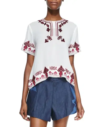Veronica Beard Sira Floral Chiffon Skirt | Thumbnail 7 Veronica Beard Sira Floral Chiffon Skirt | Thumbnail 7