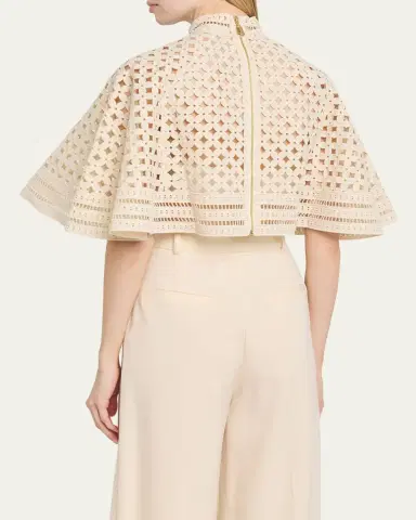 Zimmermann Indra Embroidered Cape | Thumbnail 3