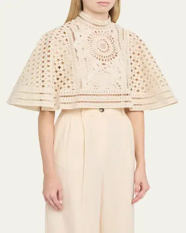 Zimmermann Indra Embroidered Cape | Thumbnail 4