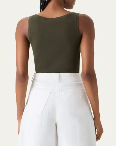 Akris punto Cotton Rib Scoop-Neck Tank Top | Thumbnail 3 Akris punto Cotton Rib Scoop-Neck Tank Top | Thumbnail 3