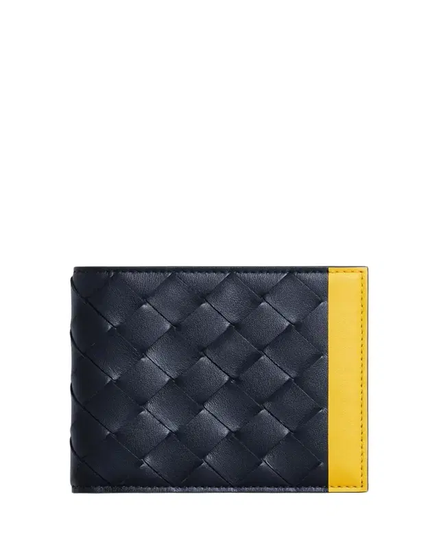 Bottega Veneta Men's Intrecciato Leather Colorblock Bifold Wallet