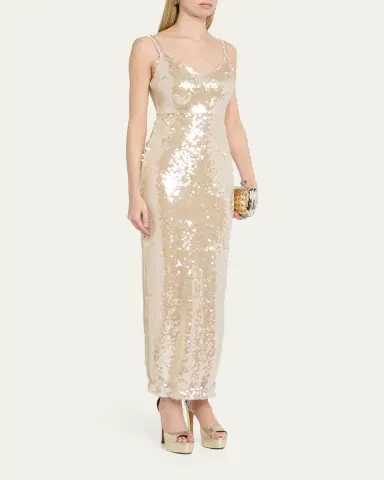 L'Agence Karma Sequined Maxi Dress | Thumbnail 4 L'Agence Karma Sequined Maxi Dress | Thumbnail 4