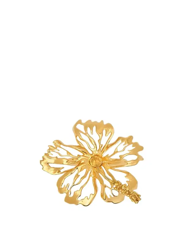 Oscar de la Renta Openwork Hibiscus Ring