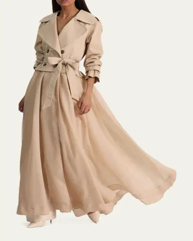 Alice + Olivia Nevada Double-Breasted Trench Coat | Thumbnail 4