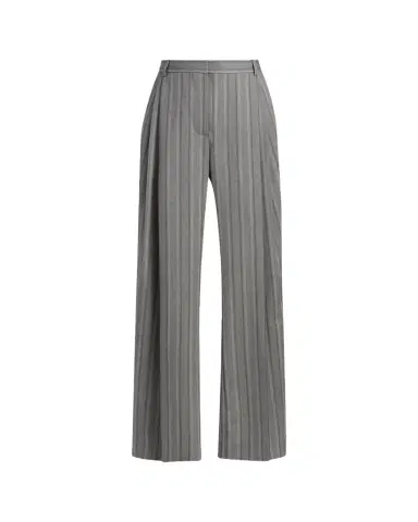 Stella McCartney Striped Wool Pleated Straight-Leg Trousers | Thumbnail 1
