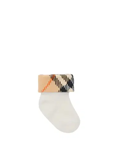 Burberry Kid's Two-Pack Cotton-Blend Socks, Size 1M-18M | Thumbnail 1