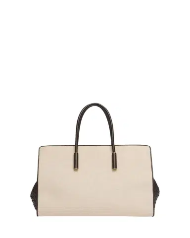 Bottega Veneta Barbara Medium Canvas and Leather Tote Bag | Thumbnail 1