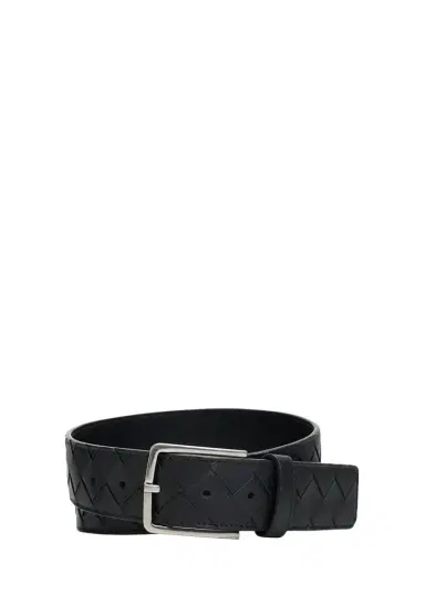 Bottega Veneta Men's Maxi-Intrecciato Leather Belt | Thumbnail 1