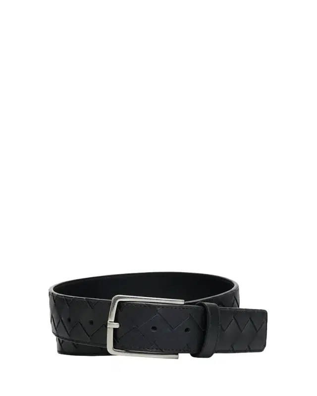 Bottega Veneta Men's Maxi-Intrecciato Leather Belt