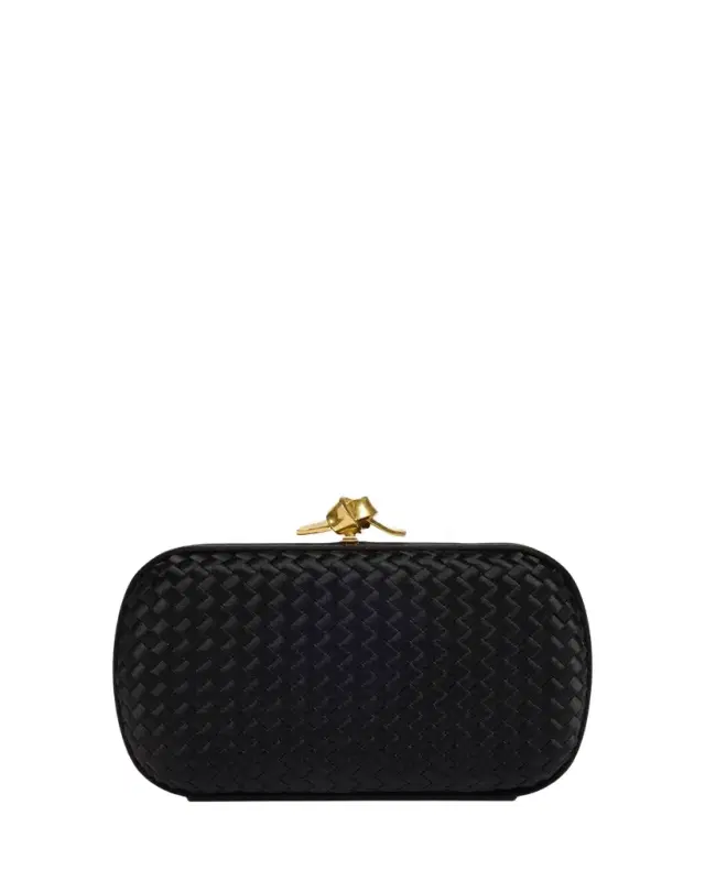 Bottega Veneta Intrecciato Knot Clutch Bag