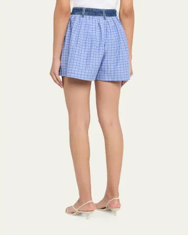 Cinq à Sept Madalyn Wide-Leg Gingham Shorts | Thumbnail 3 Cinq à Sept Madalyn Wide-Leg Gingham Shorts | Thumbnail 3