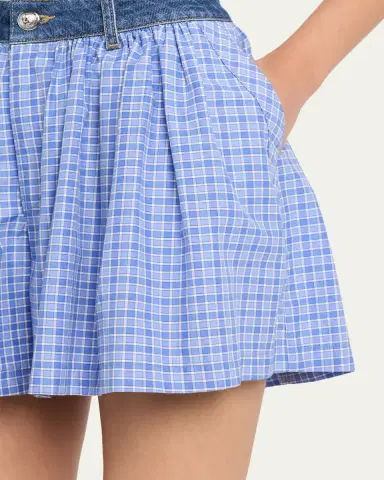 Cinq à Sept Madalyn Wide-Leg Gingham Shorts | Thumbnail 5 Cinq à Sept Madalyn Wide-Leg Gingham Shorts | Thumbnail 5