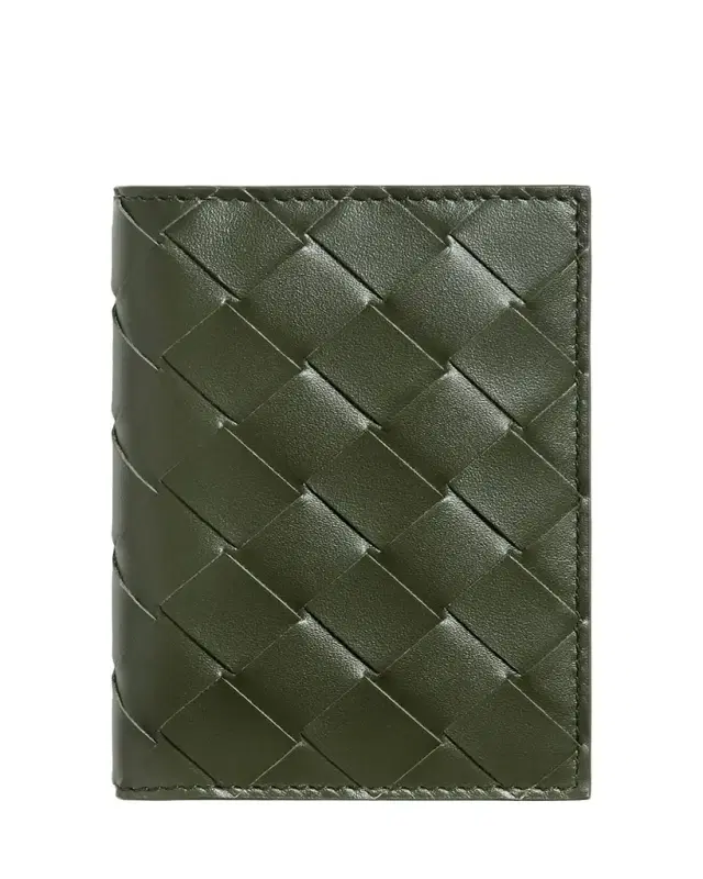 Bottega Veneta Men's Intrecciato Leather Flap Card Case