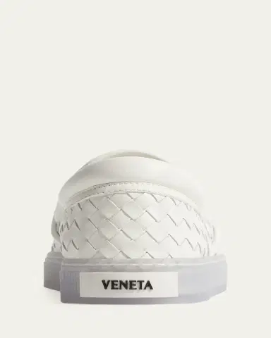 Bottega Veneta Men's Serena Intrecciato Leather Slip-On Sneakers | Thumbnail 3