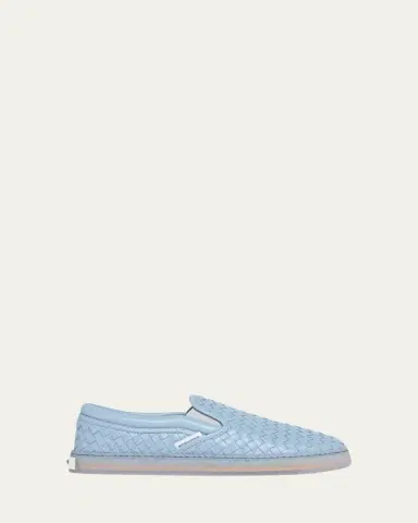 Bottega Veneta Men's Serena Intrecciato Leather Slip-On Sneakers | Thumbnail 4