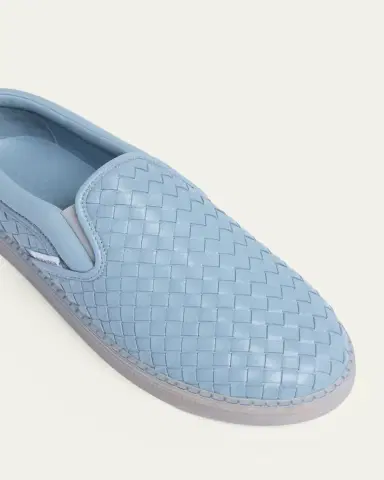 Bottega Veneta Men's Serena Intrecciato Leather Slip-On Sneakers | Thumbnail 8