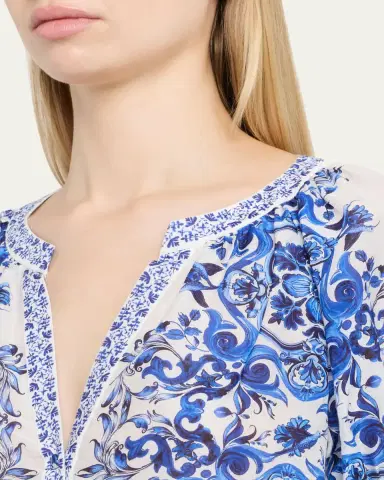 Alice + Olivia Thalia Puff-Sleeve Blouse | Thumbnail 5 Alice + Olivia Thalia Puff-Sleeve Blouse | Thumbnail 5