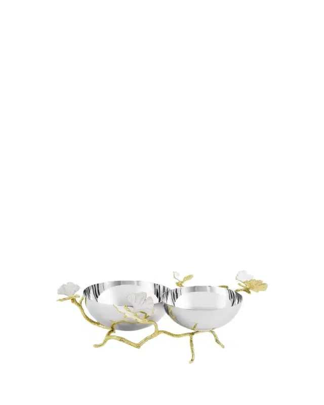 Michael Aram Butterfly Gingko Gold Double Dish