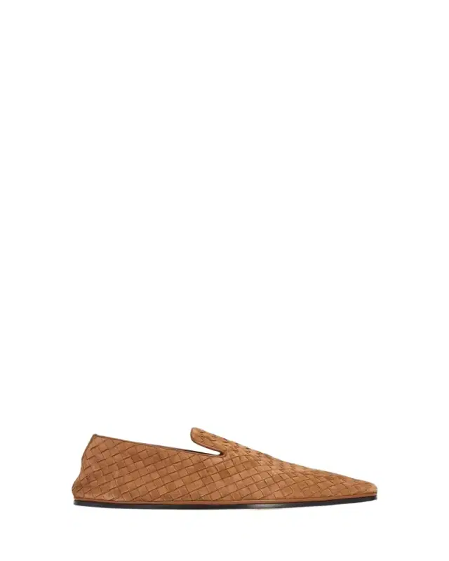 Bottega Veneta Men's Palazzo Intrecciato Suede Loafers
