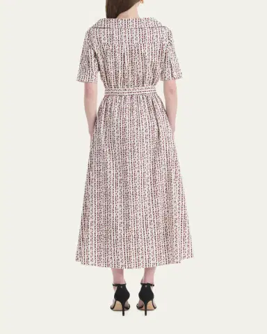 Altuzarra Lydia Abstract-Print Waist-Tie Midi Shirtdress | Thumbnail 3 Altuzarra Lydia Abstract-Print Waist-Tie Midi Shirtdress | Thumbnail 3
