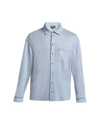 Giorgio Armani Men's Jersey Linen Button-Down Shirt | Thumbnail 1 Giorgio Armani Men's Jersey Linen Button-Down Shirt | Thumbnail 1