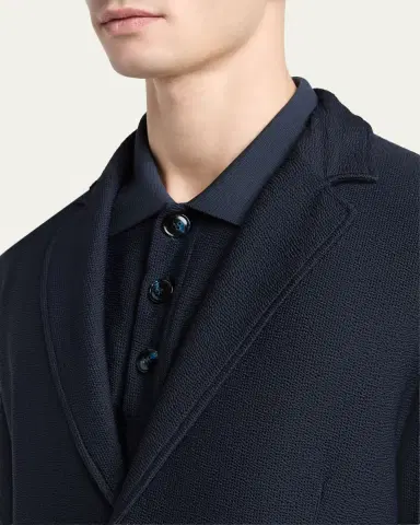 Giorgio Armani Men's Seersucker Patch-Pocket Blazer | Thumbnail 10 Giorgio Armani Men's Seersucker Patch-Pocket Blazer | Thumbnail 10