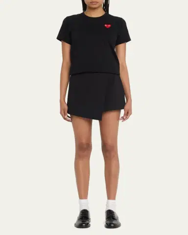CDG Play Heart Logo Short-Sleeve Cotton T-Shirt | Thumbnail 2