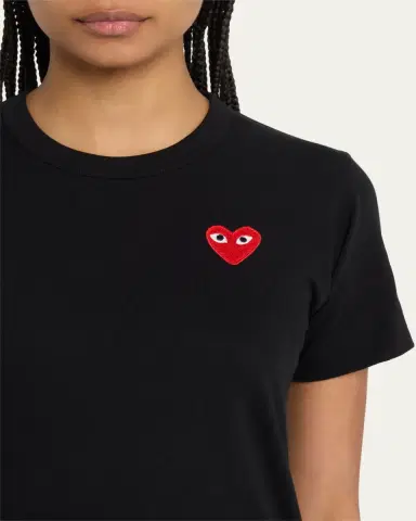 CDG Play Heart Logo Short-Sleeve Cotton T-Shirt | Thumbnail 5
