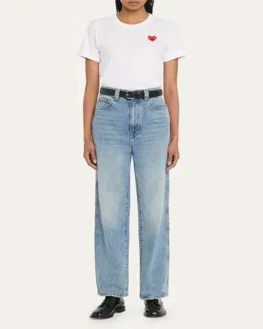 CDG Play Heart Logo Short-Sleeve Cotton T-Shirt | Thumbnail 6
