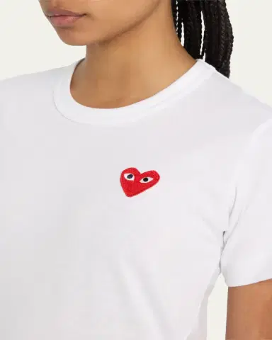 CDG Play Heart Logo Short-Sleeve Cotton T-Shirt | Thumbnail 9