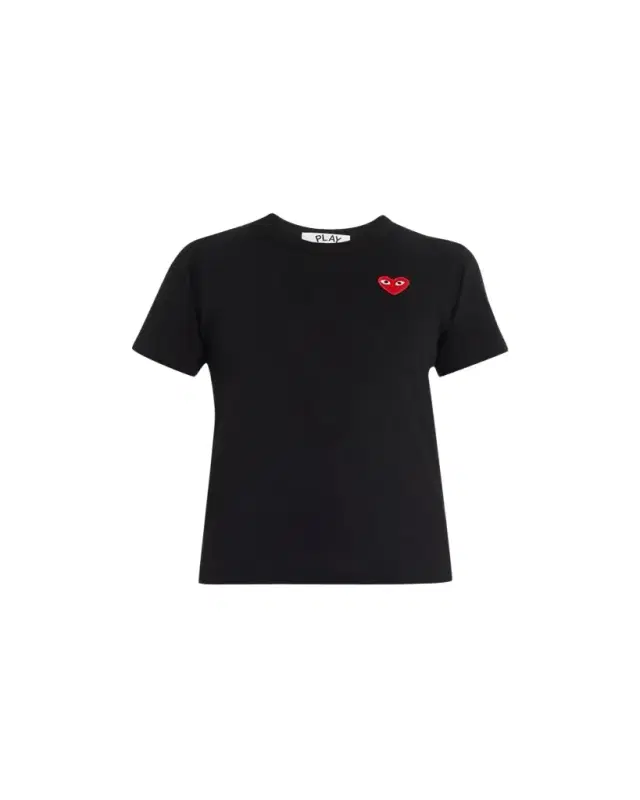 CDG Play Heart Logo Short-Sleeve Cotton T-Shirt