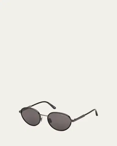 Tom Ford Men's Jet-02 Metal Round Sunglasses | Thumbnail 2 Tom Ford Men's Jet-02 Metal Round Sunglasses | Thumbnail 2