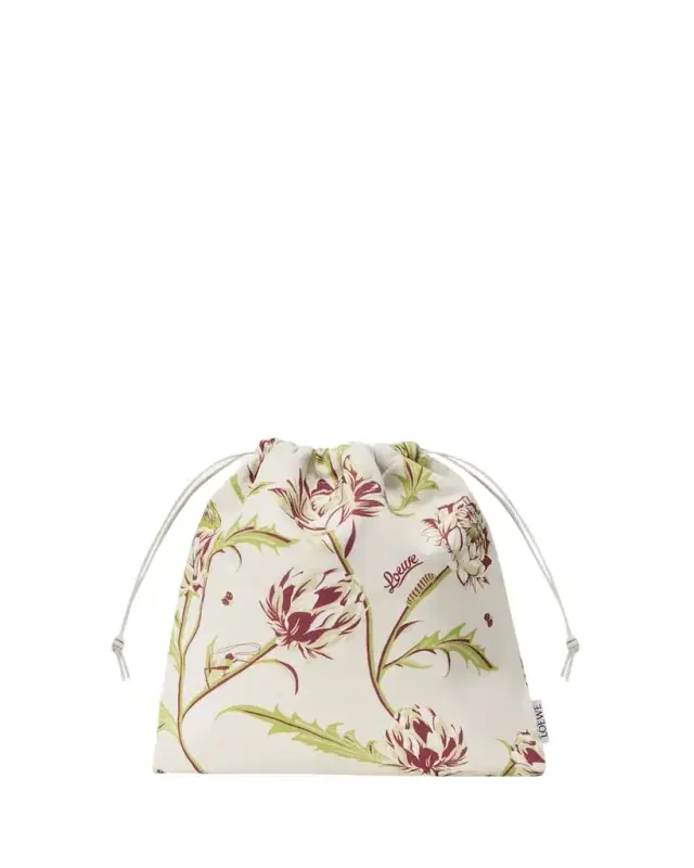 Loewe x Paula's Ibiza Artichoke-Print Canvas Pouch Bag